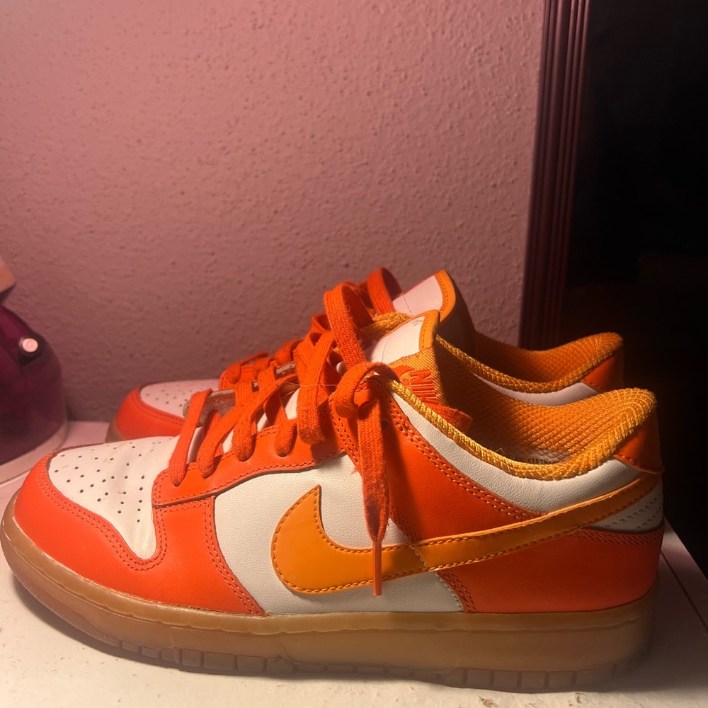 NIKE Dunk Low, Retro, Circa 2000, Color Orange, Size 8.5